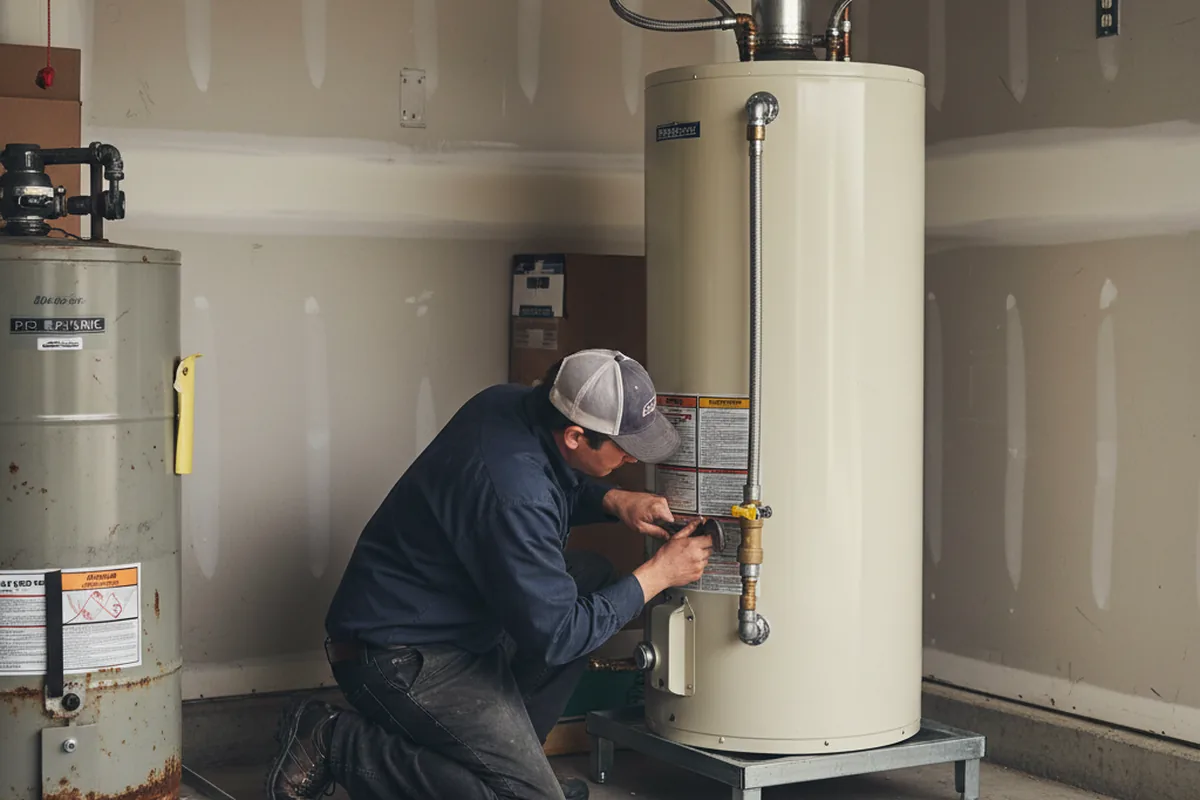 Water heater and shutoff valve replacement in Wheatland
